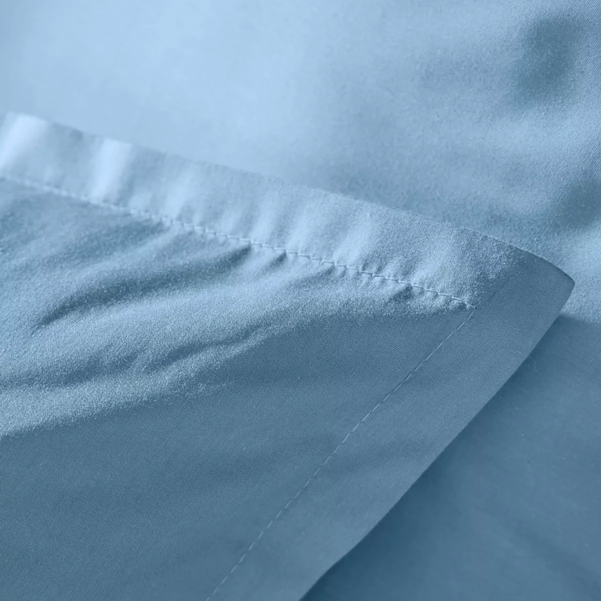 EM - Housse de couette 240 x 220 cm Percale unie CALI Bleu ciel