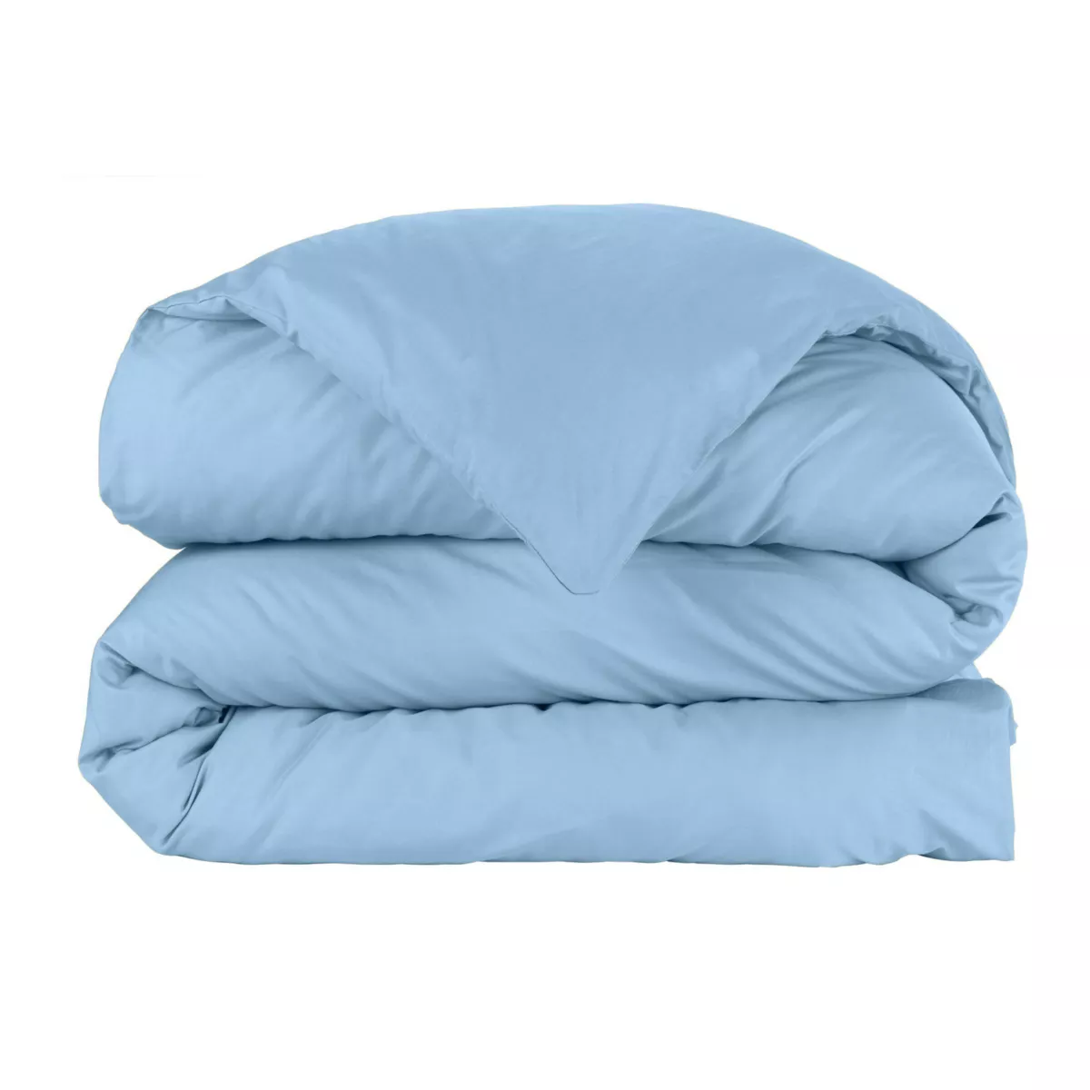 EM - Housse de couette 260 x 240 cm Percale unie CALI Bleu ciel