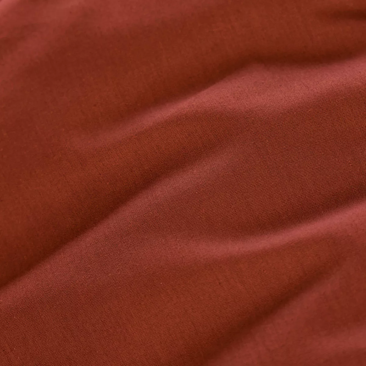 Drap plat percale de coton (180 x 290 cm) Cali Terracotta