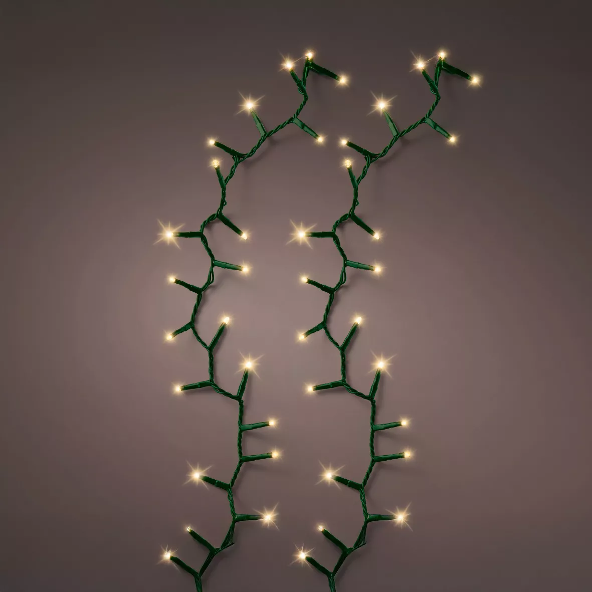 Guirlande lumineuse 11 m 500 LED câble vert Luxe Blanc chaud Champagne