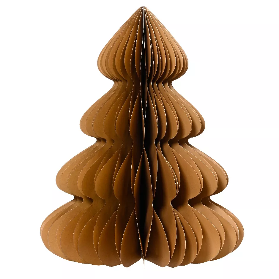 1 Sapin papier dia48-H60cm brun/brun mele MAGNETIQUE