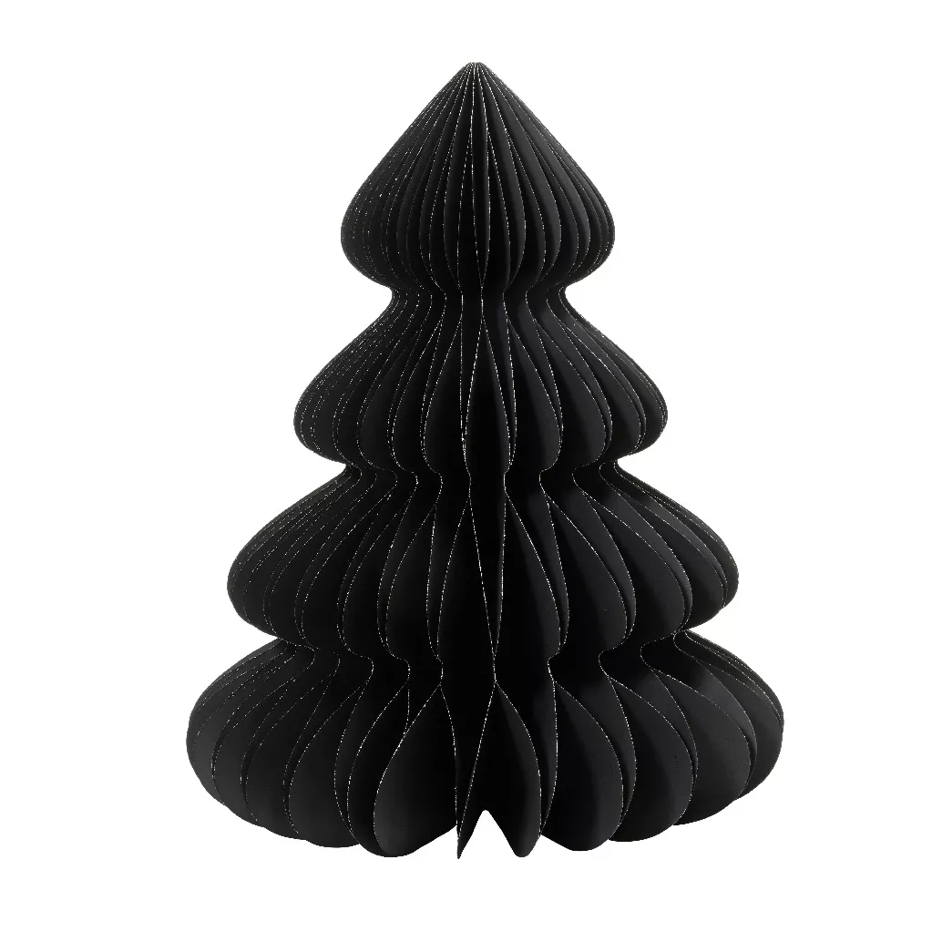 1 Sapin papier 56 couches papier 120gsm dia48-H60cm noir MAGNETIQUE