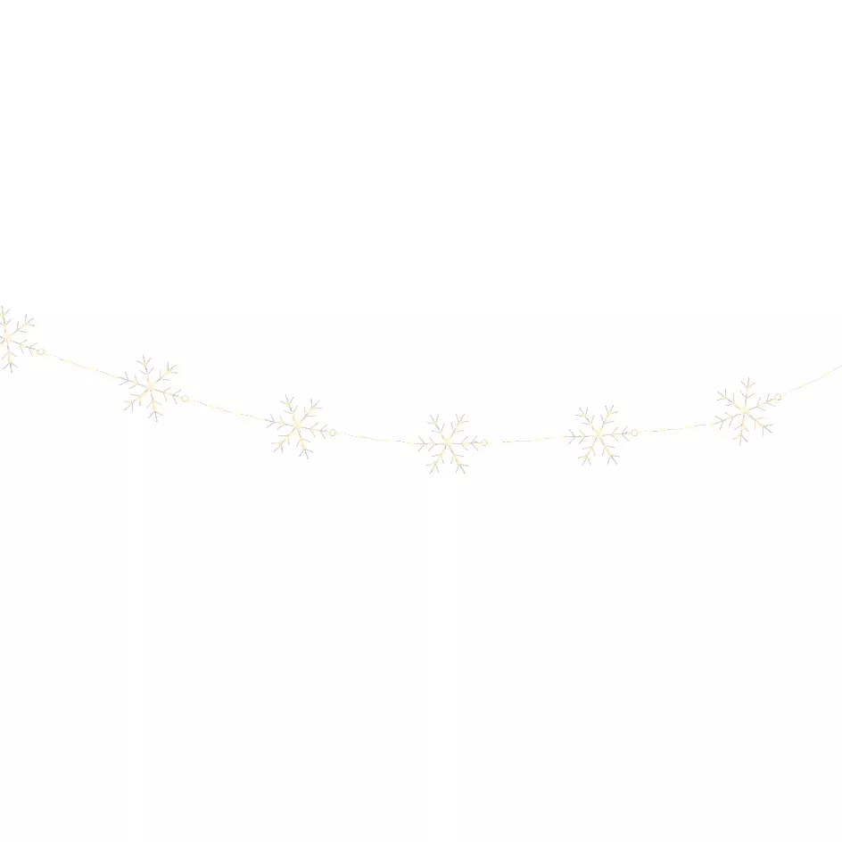 Ghirlanda luminosa 2,25 m 160 micro LED Cristalli di neve Bianco caldo