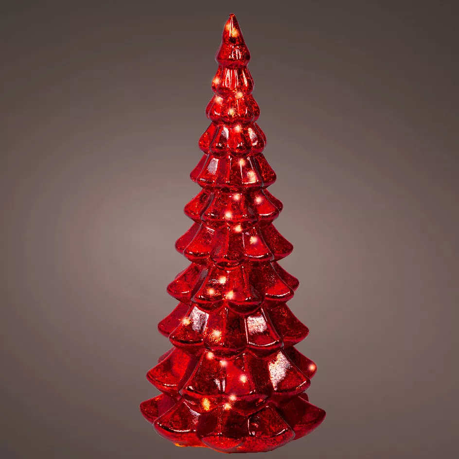 Albero di Natale luminoso a batteria 20 LED (H32 cm) Eterno Rosso