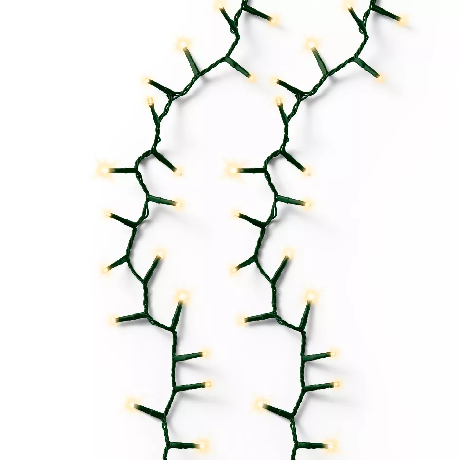 Ghirlanda luminosa 16 m 750 LED cavo verde Luxe Bianco caldo Champagne