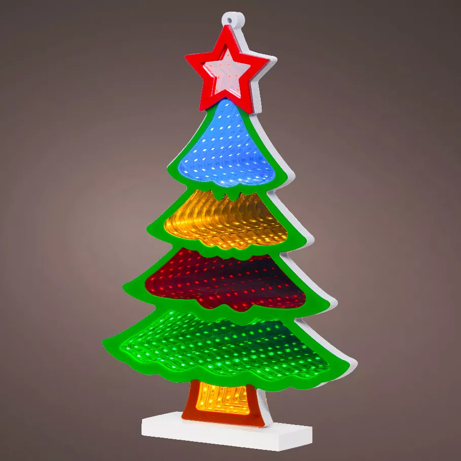 Albero di Natale luminoso 180 LED (H32 cm) Infinity Multicolore