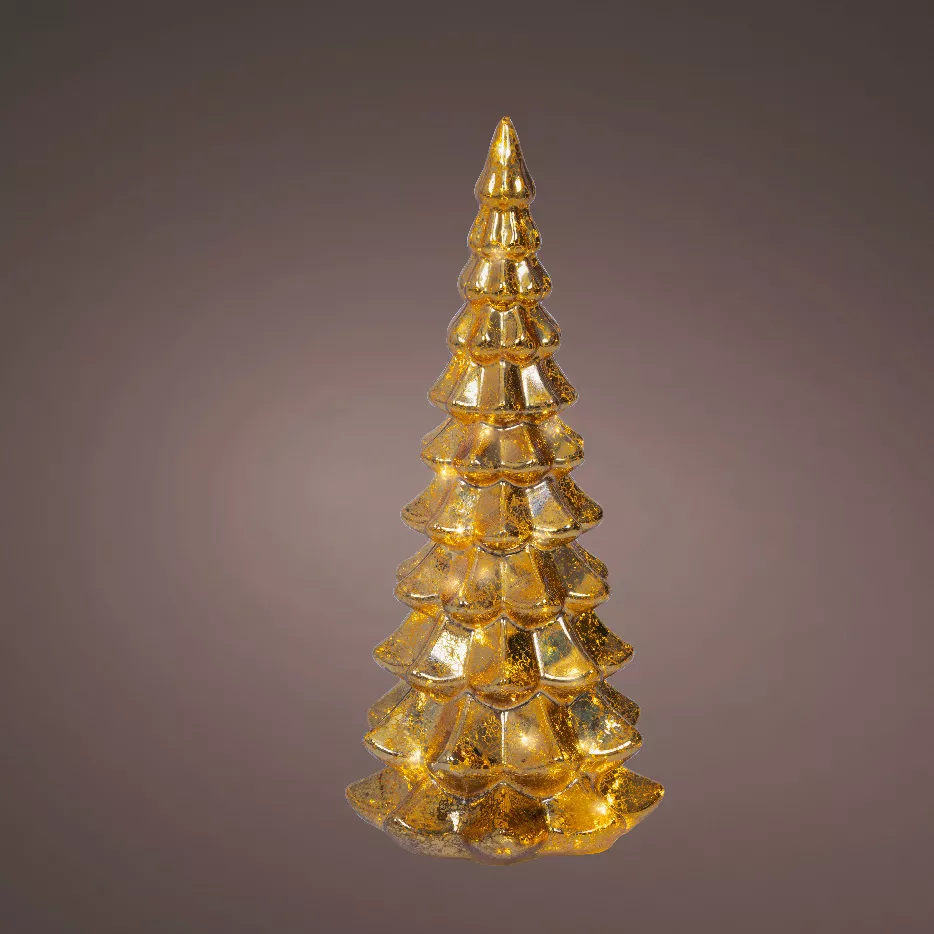 Albero di Natale luminoso con pile 20 LED (H32 cm) Eternel Oro