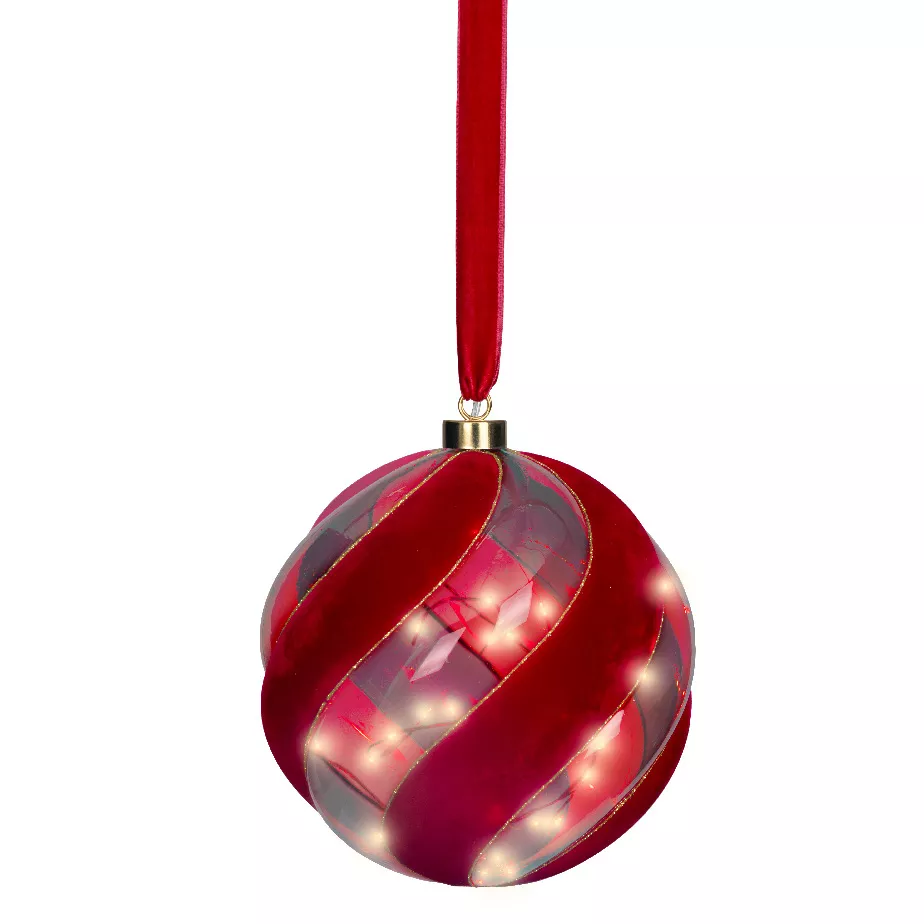 1 Micro LED boule intŽrieur dia20cm-40L rouge/blanc chaud 