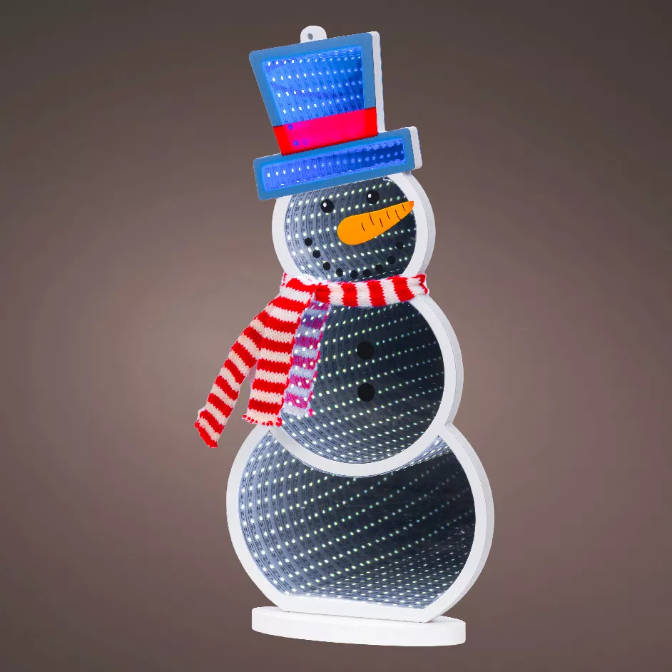 Pupazzo di neve luminoso 137 LED (H40 cm) Infinity Multicolore