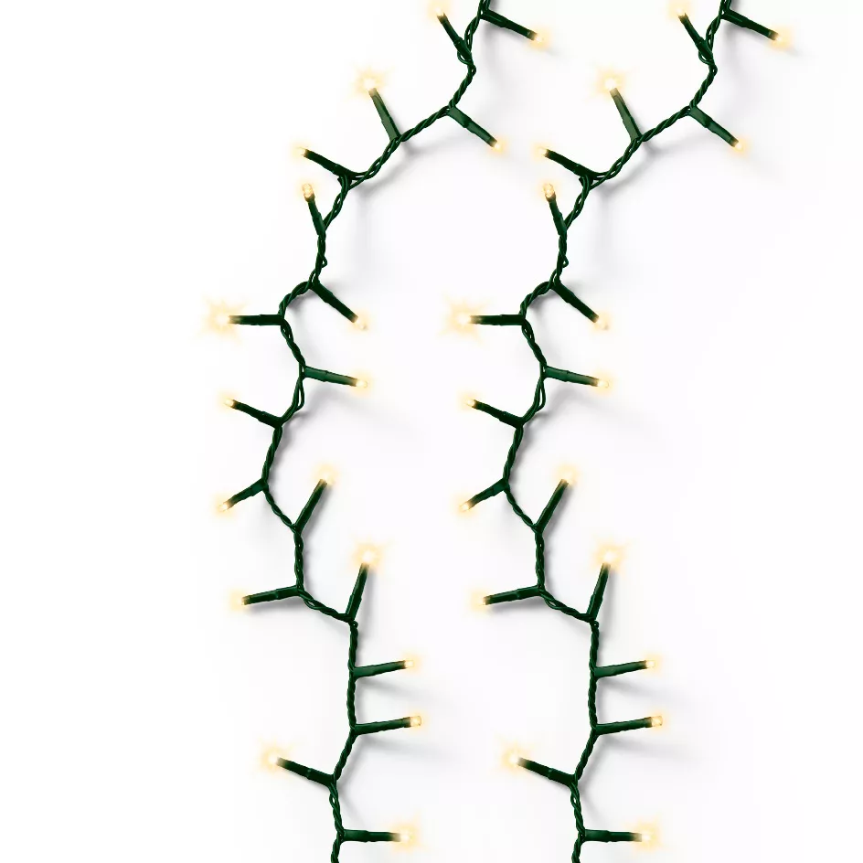 Guirnalda luminosa 22,50 m 1000 LED cable verde Lujo Blanco cálido Champagne