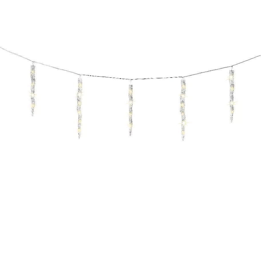 Guirlande lumineuse connectable 3,60 m 60 LED Glaçons effet Flash Blanc chaud