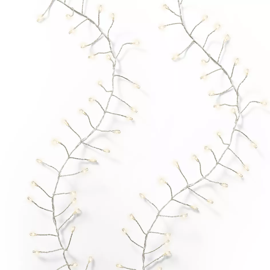 Guirnalda luminosa 6 m 480 Micro LED cable plata Lujo Blanco cálido