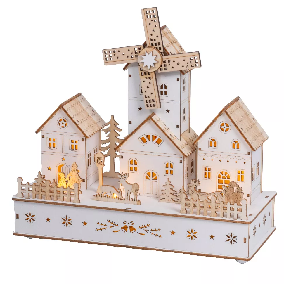 1 LED paysage intŽrieur L12-W28-H26.50cm-8L naturel/blanc chaud 