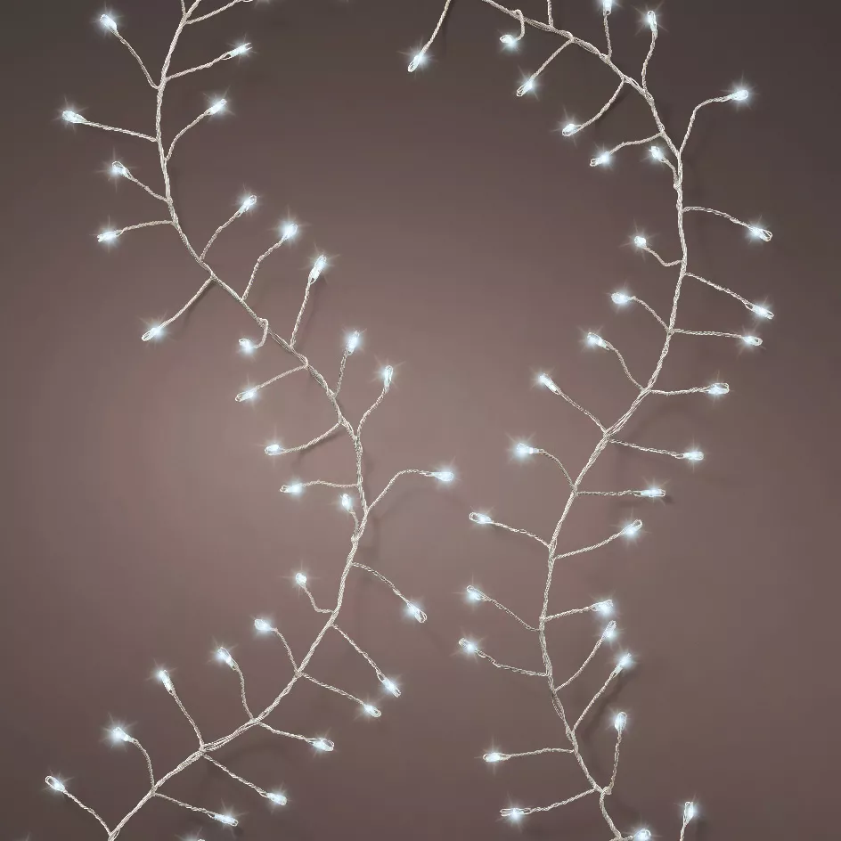 Ghirlanda luminosa 12 m 960 Micro LED cavo argento Luxe Bianco freddo