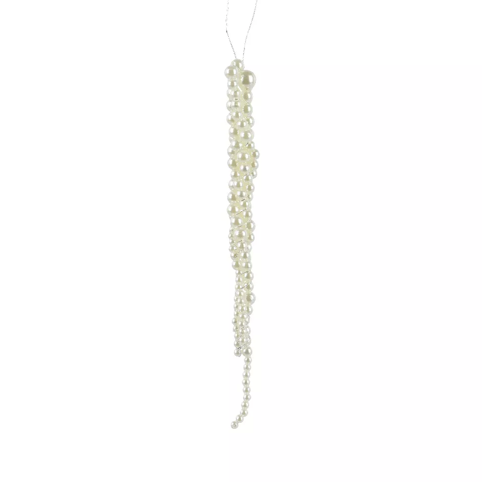 Decorazione Natalizia Sospesa (H20 cm) Stalattite Perle Madreperlate