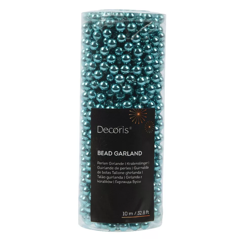 Guirnalda de perlas (10 m) Azul Alpino Brillante