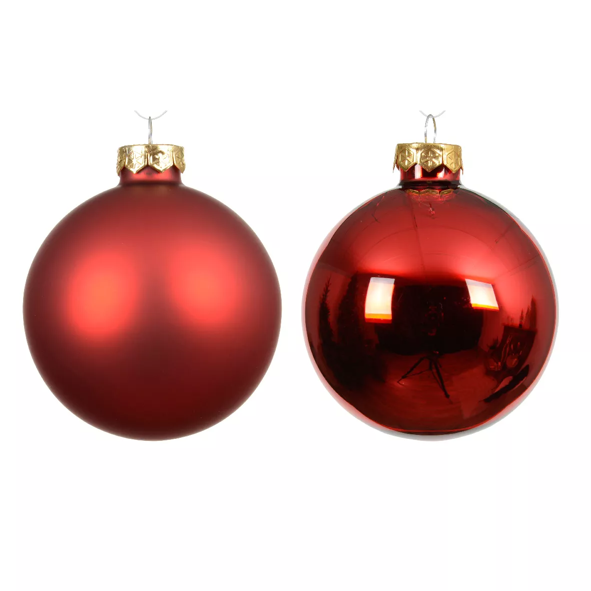 Set di 6 palline di Natale in vetro (D80 mm) Boreale Rosso