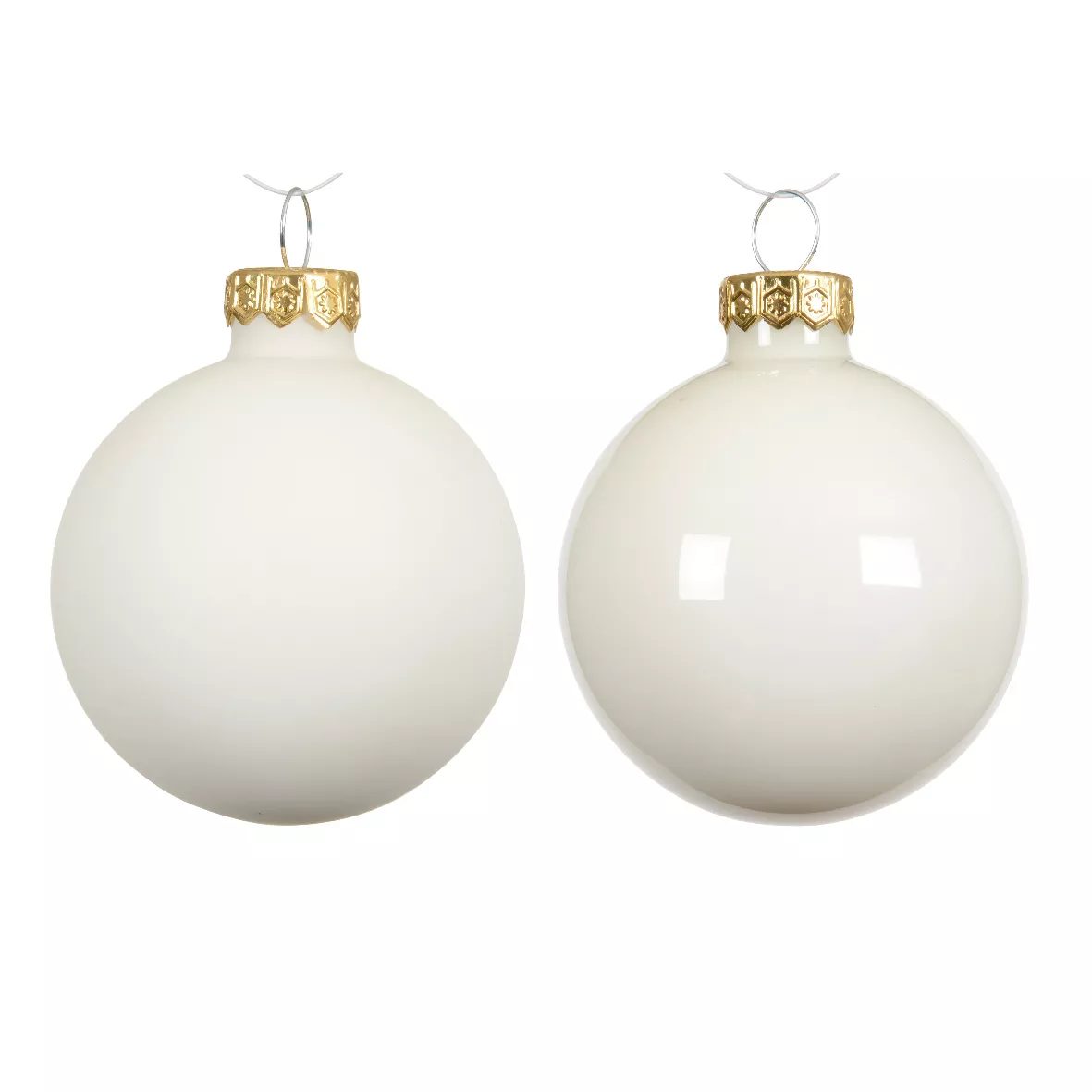 Boule de Noël en verre (D100 mm) Boréal Blanc