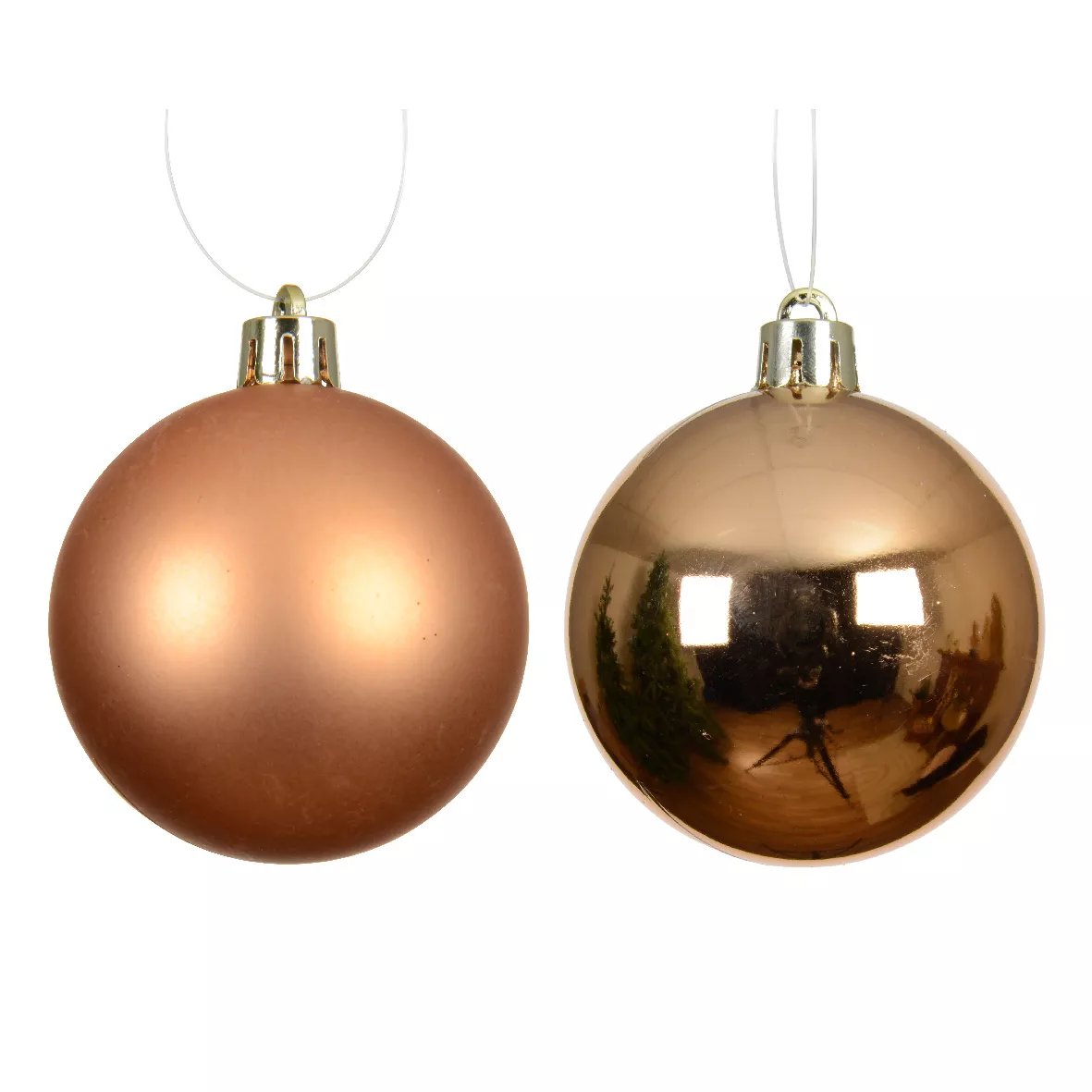 Set di 4 palline di Natale (D100 mm) Aravis Cognac