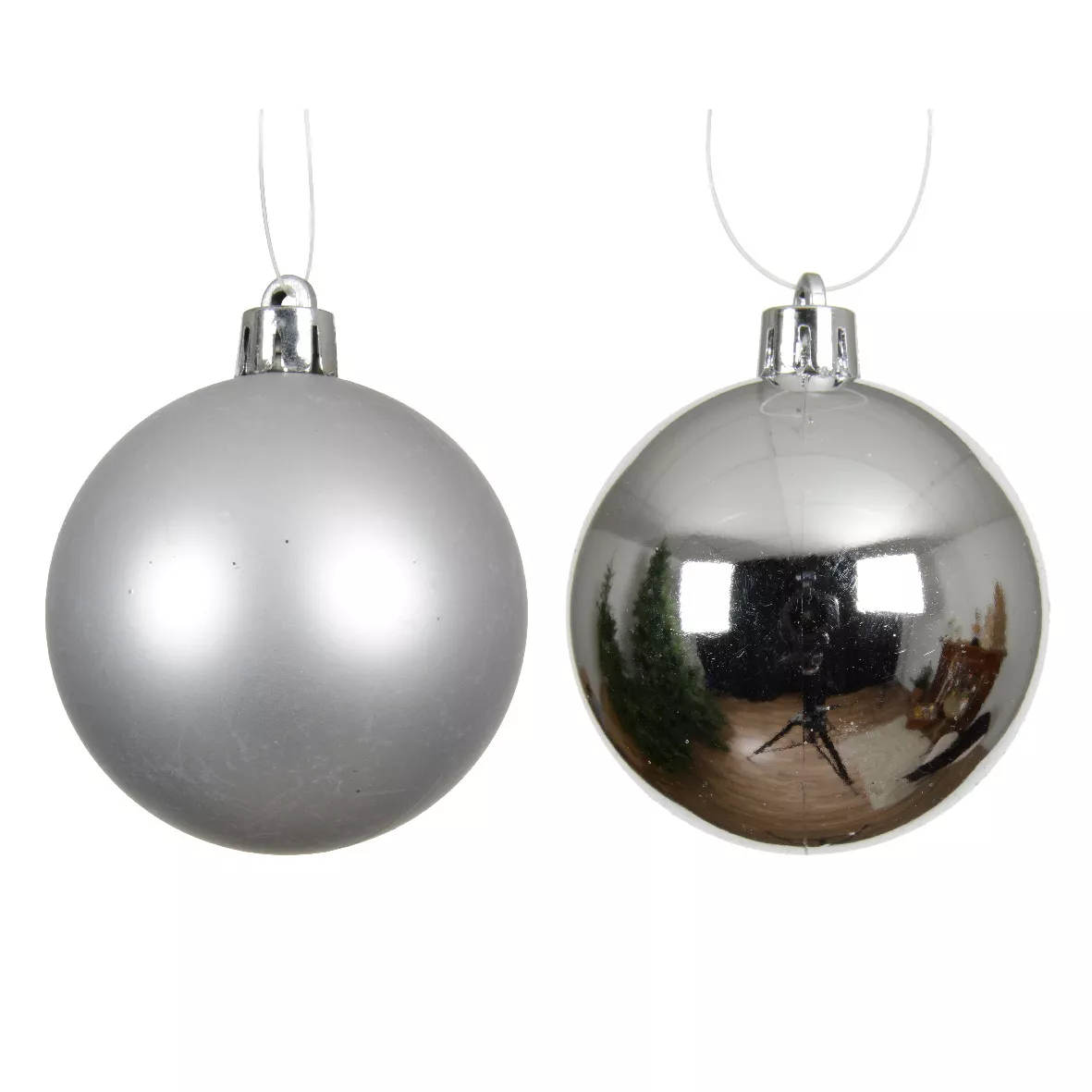 Lot de 12 boules de Noël (D60 mm) Aravis Argent