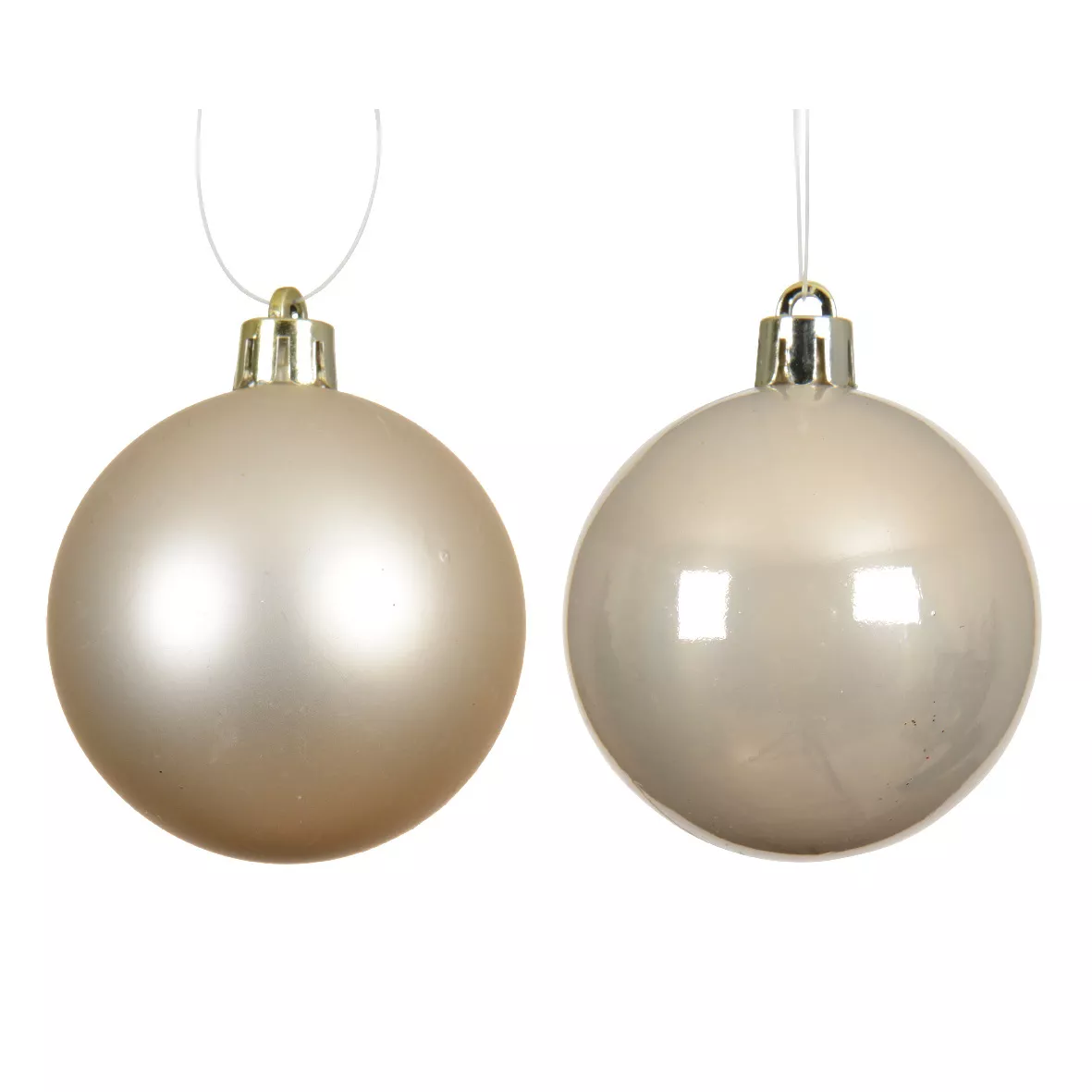 Lot de 12 boules de Noël (D60 mm) Aravis Beige