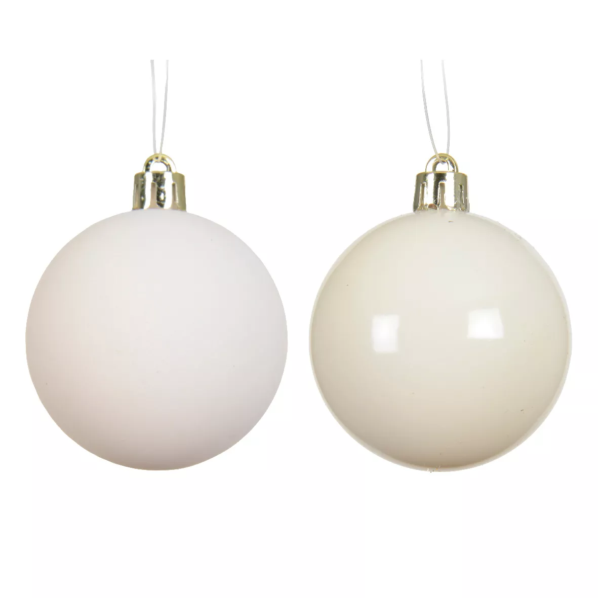Lot de 12 boules de Noël (D60 mm) Aravis Blanc