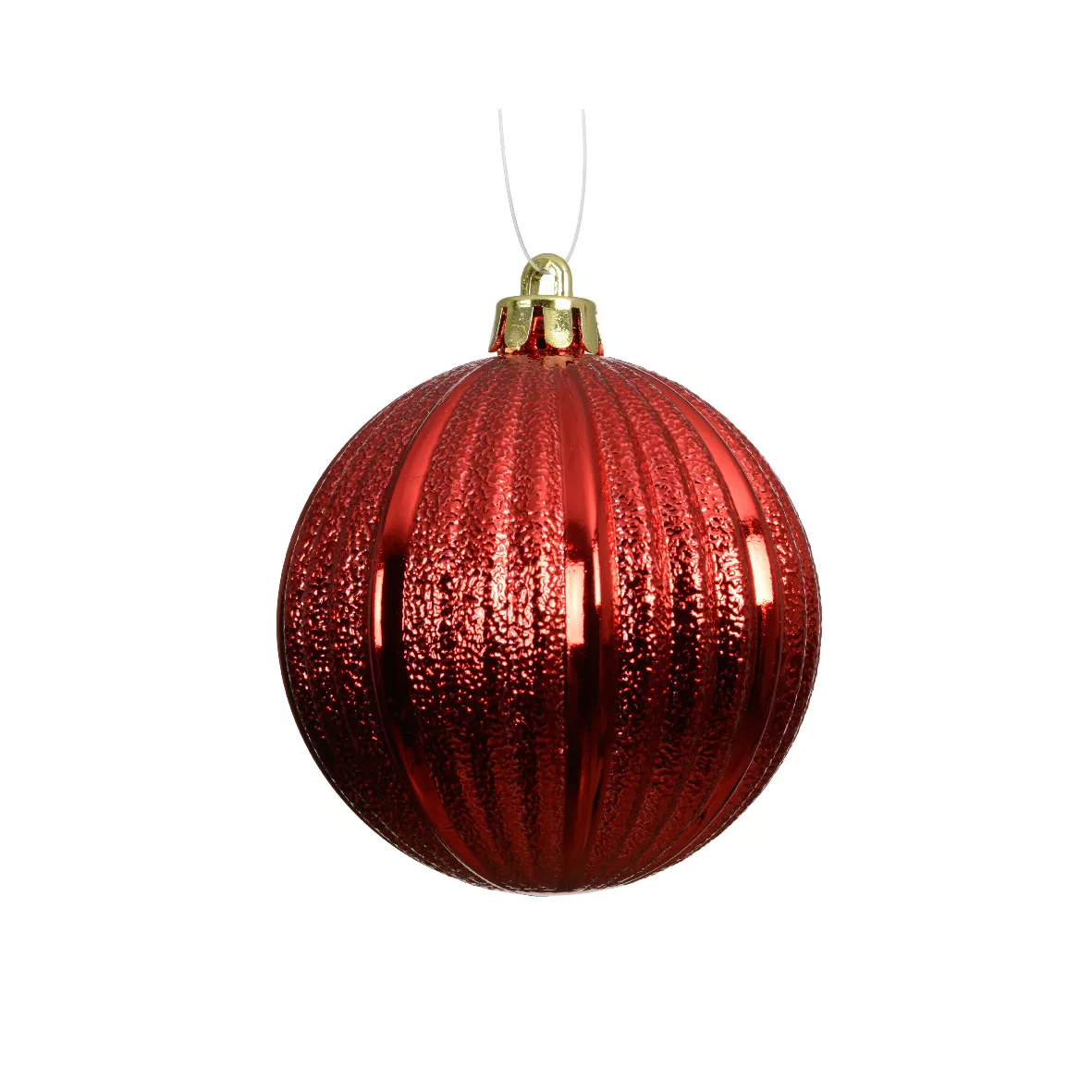 Set di 6 Palline di Natale (D80 mm) Glitter Rosso