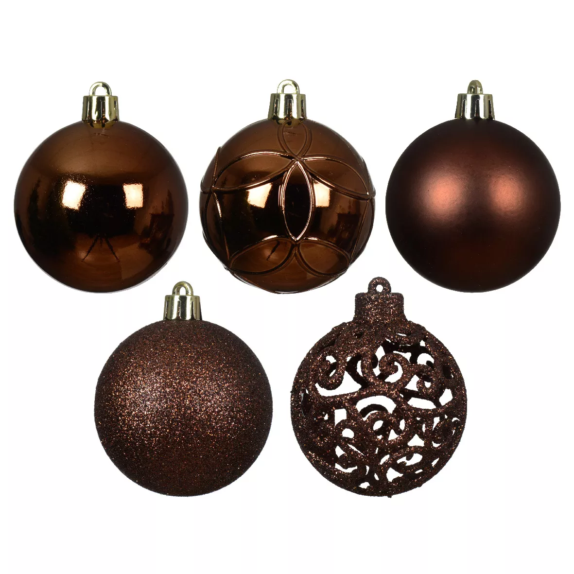 Lot de 35 boules de Noël (D60 mm) Aravis Espresso