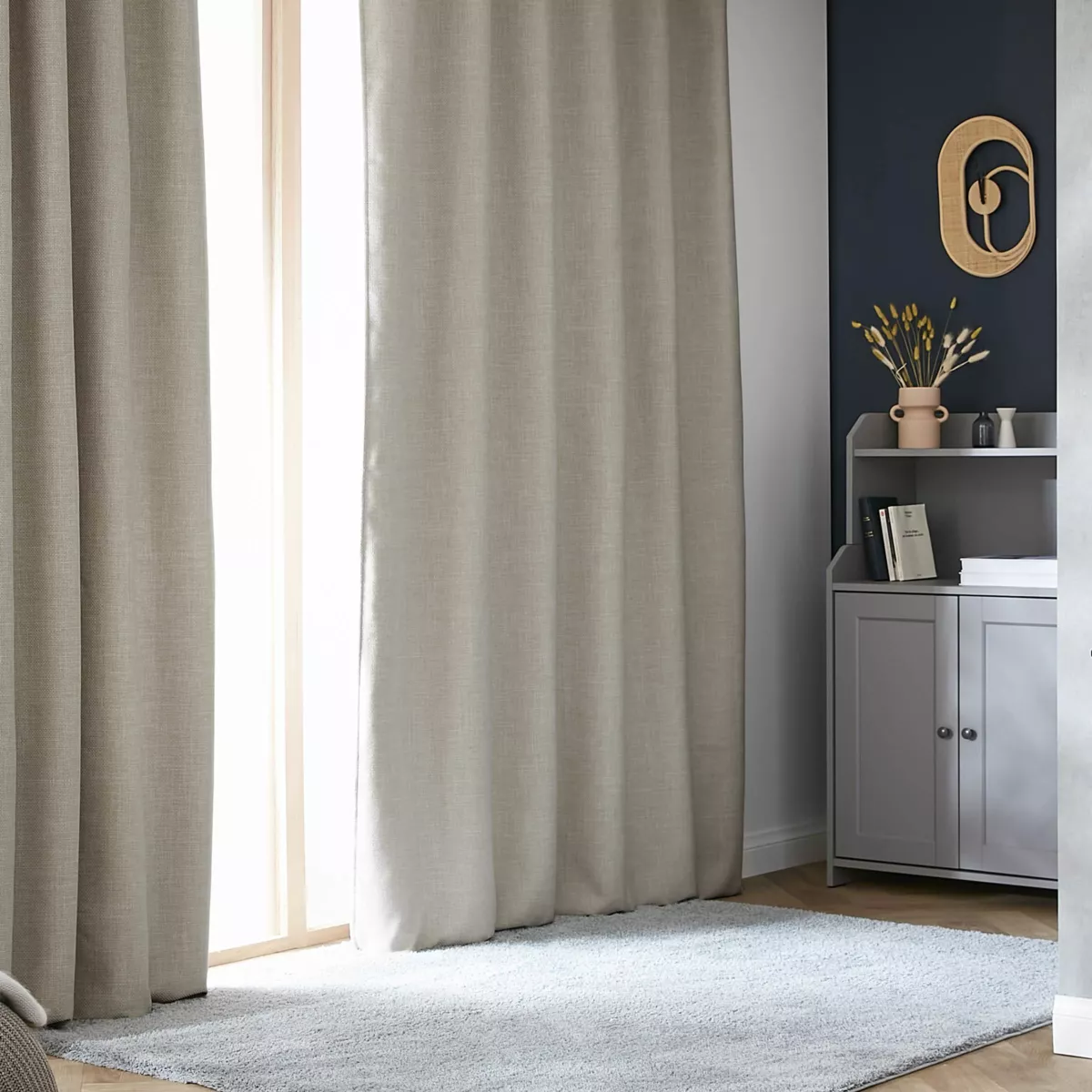 Rideau obscurcissant thermique galon fronceur (180 x 260 cm) Alba Taupe