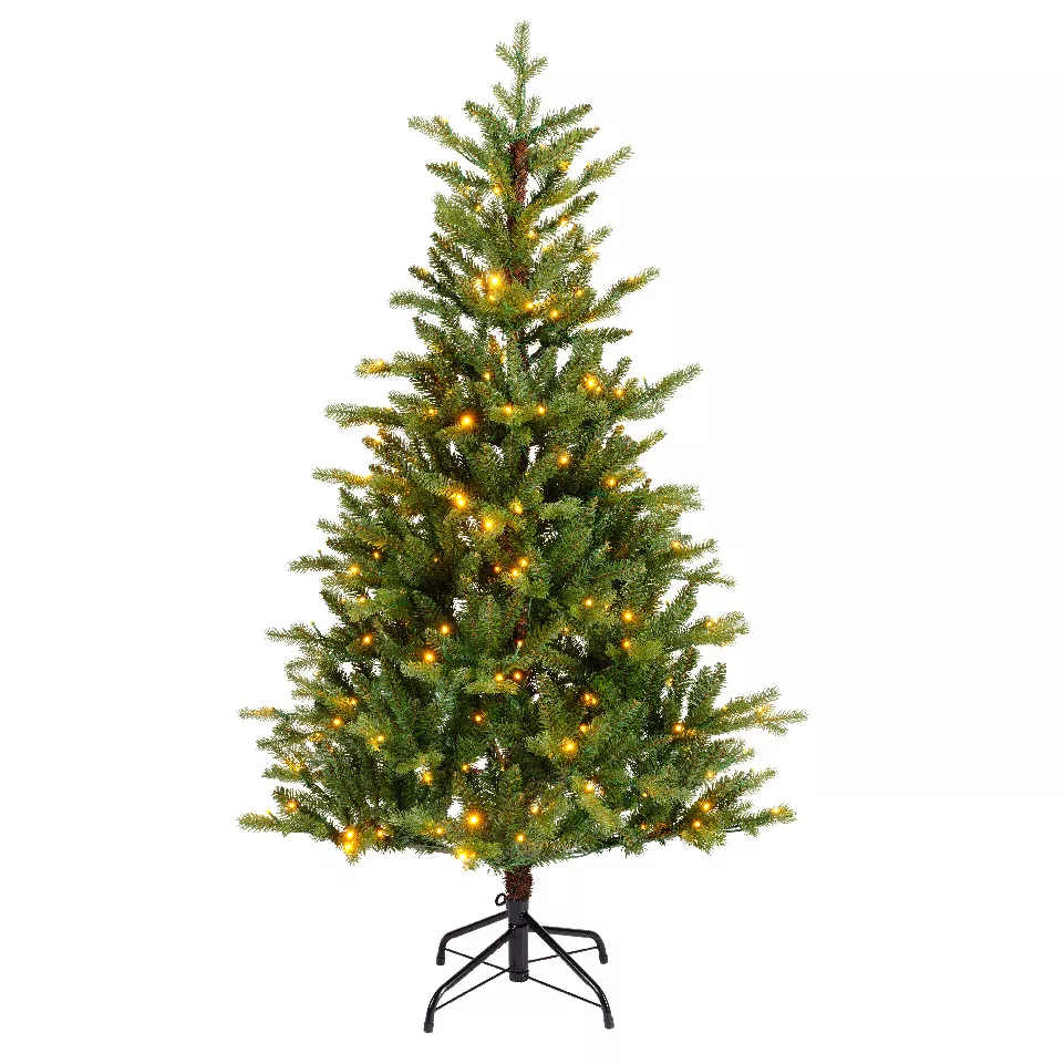 Albero di Natale artificiale luminoso (220 LED) H150 cm Allix Verde abete