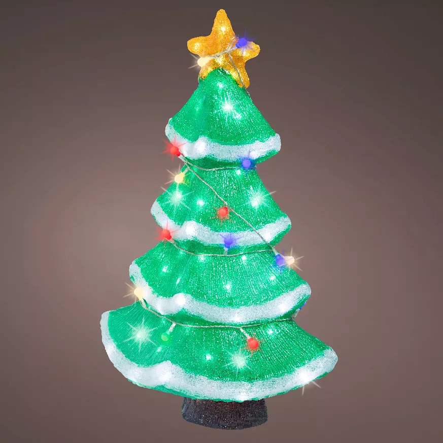 Albero luminoso 120 LED (H56 cm) Stella scintillante Bianco freddo