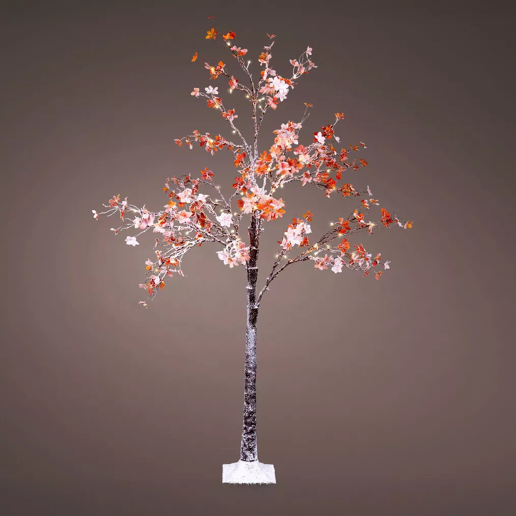 Lichterbaum 96 LED (H180 cm) Verschneite Eiche Warmweiß