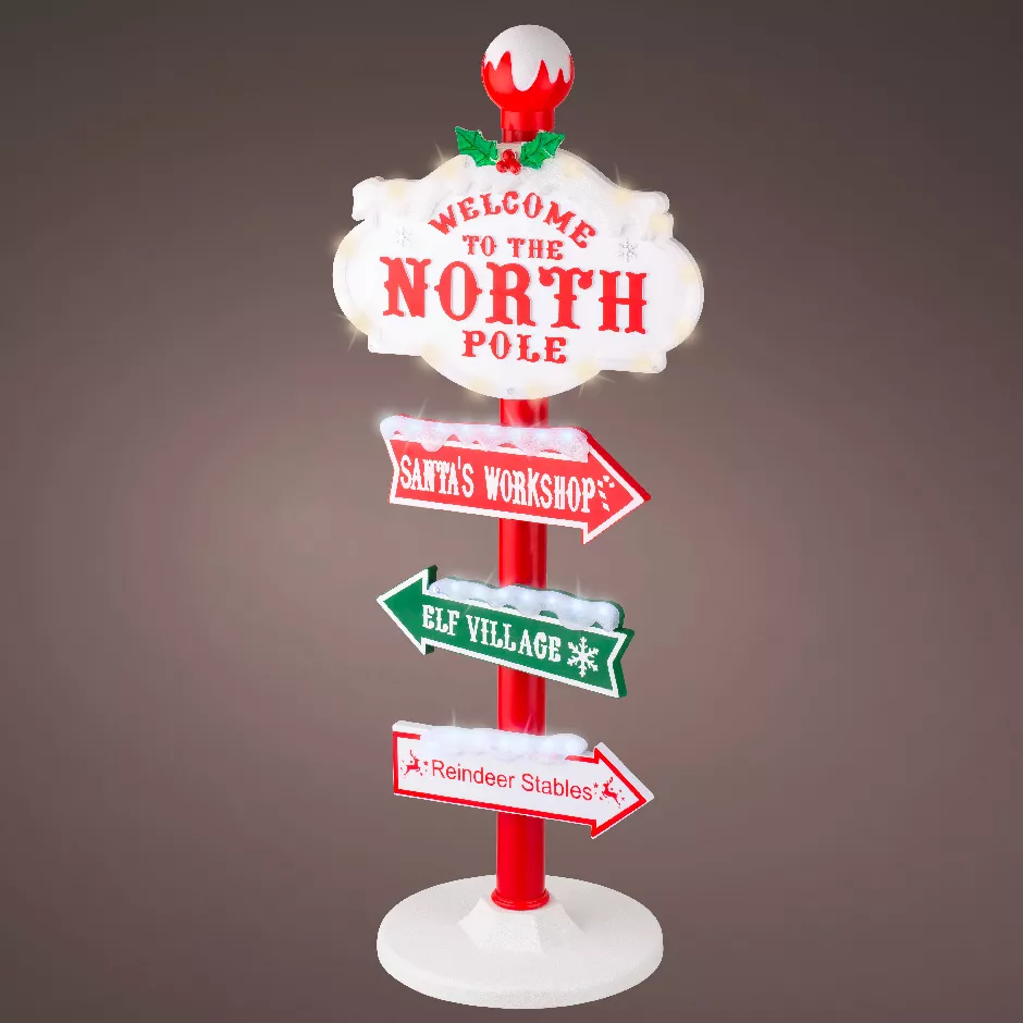 Carteles luminosos para colocar 59 LED (H95 cm) Polo Norte Blanco cálido y frío