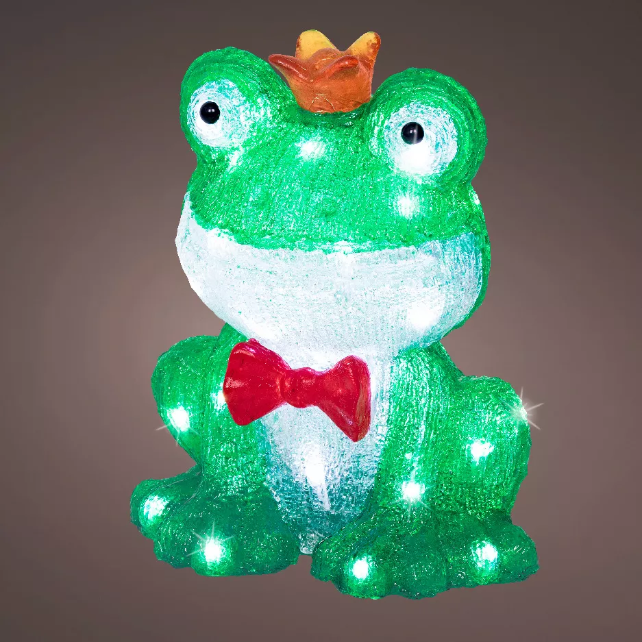Grenouille lumineuse 40 LED (H28 cm) Albert the King Blanc froid