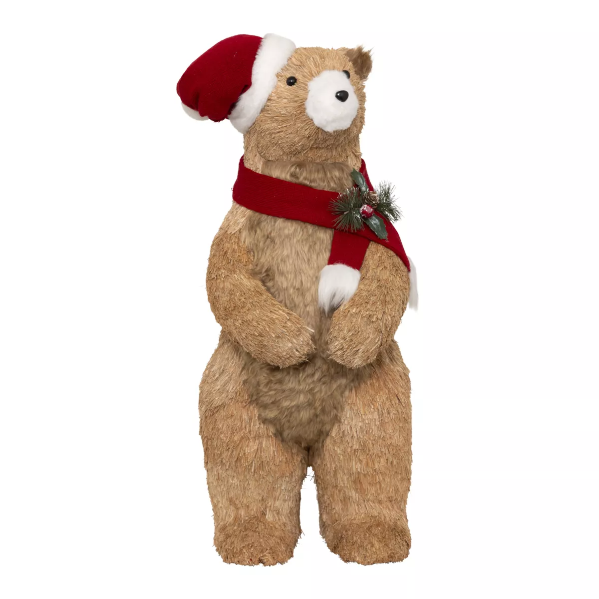 Dekorativer Holzbär (H73 cm) Neugieriger Gulliver Hellbraun