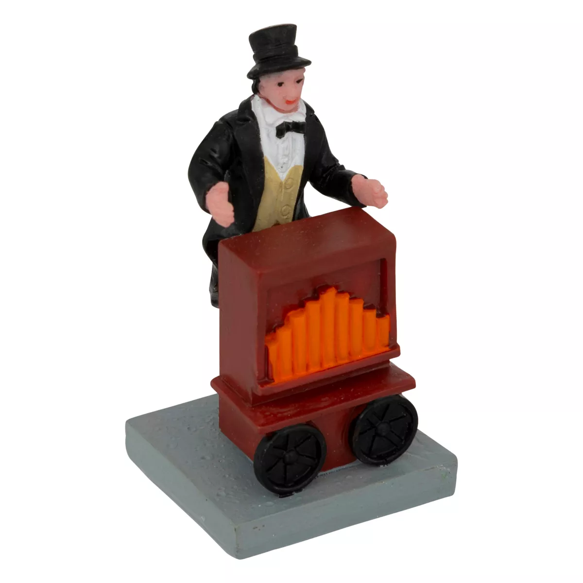 Set di 5 statuine e accessori per Villaggio di Natale (H22 cm) Musica e chiosco