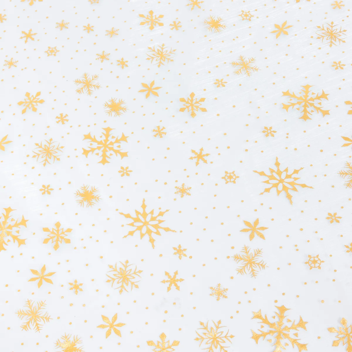 Tovaglia natalizia rettangolare (140 x 360 cm) Fiocco di neve Bianco