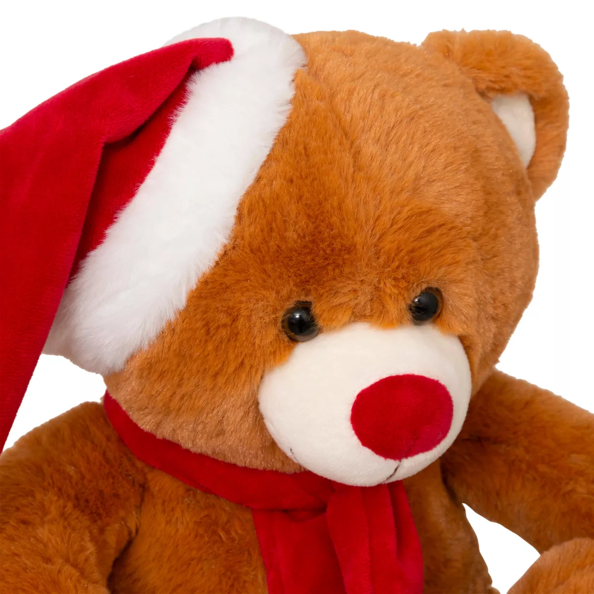 Orso di peluche (H34 cm) Loulou con sciarpa rossa
