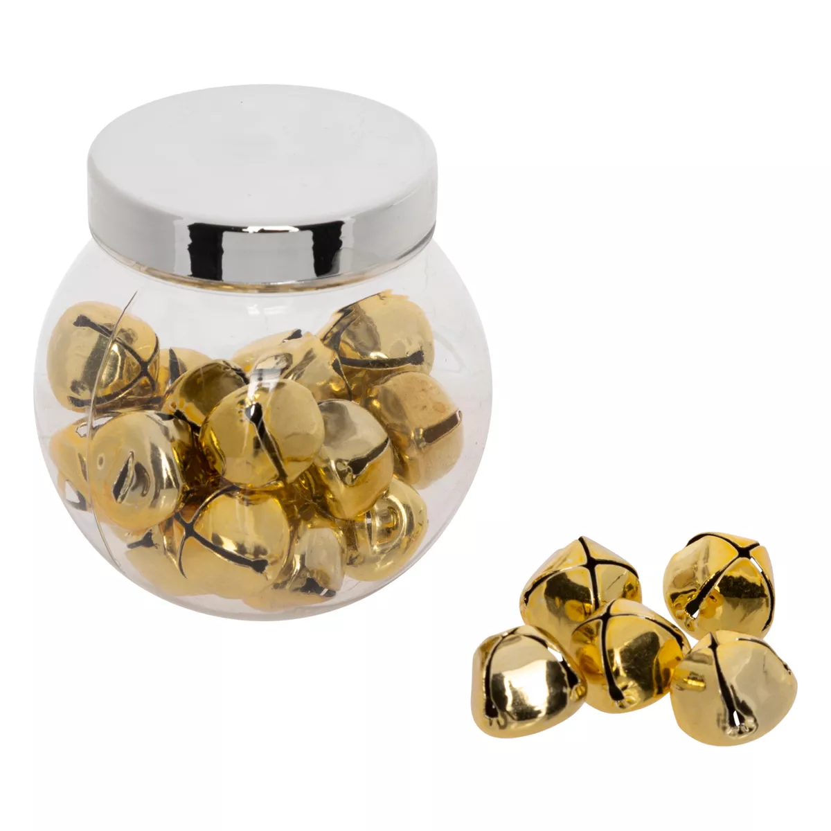 Set di 24 campanelli in metallo dorato da spargere