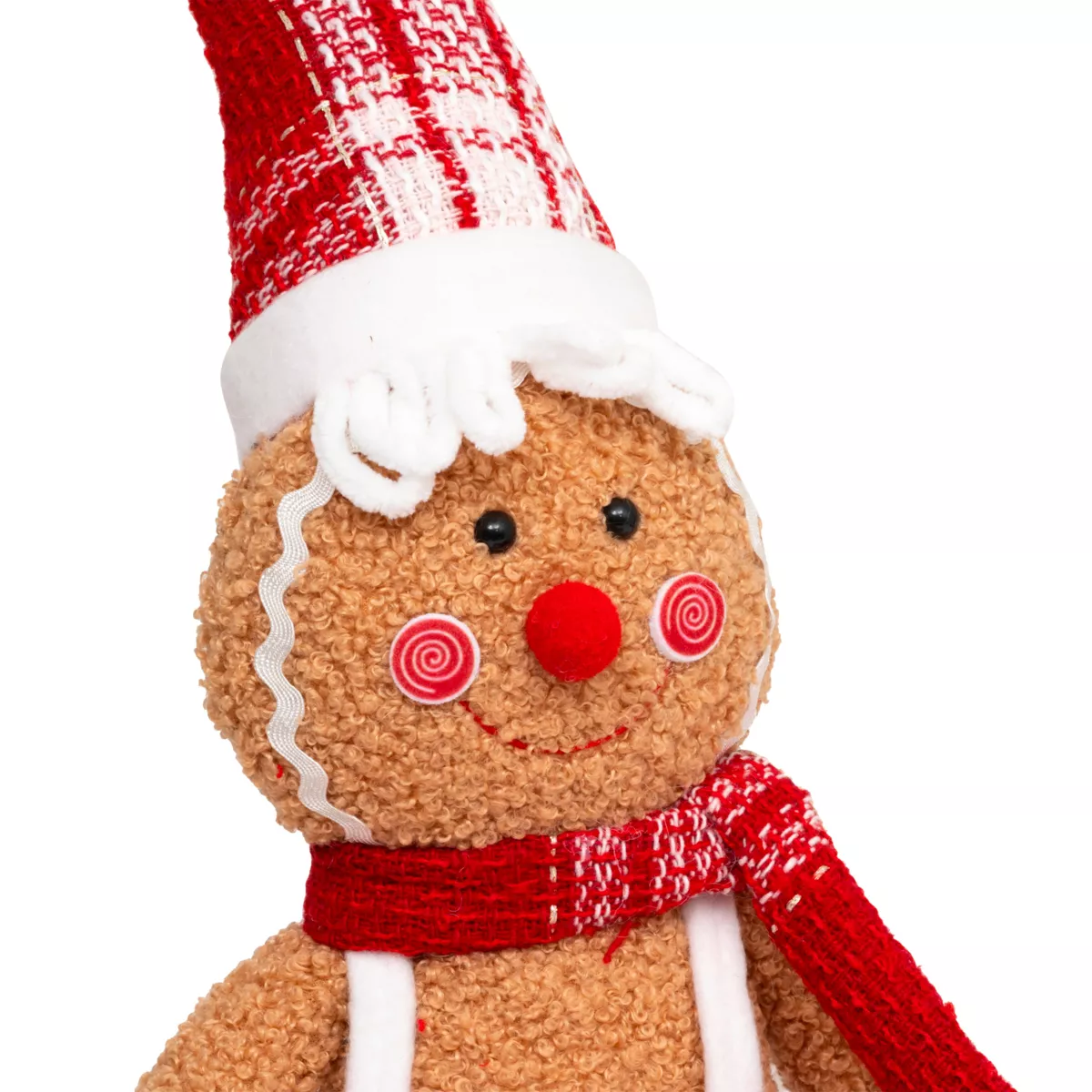 Pan di zenzero seduto (H43 cm) Miss Natale Marrone chiaro