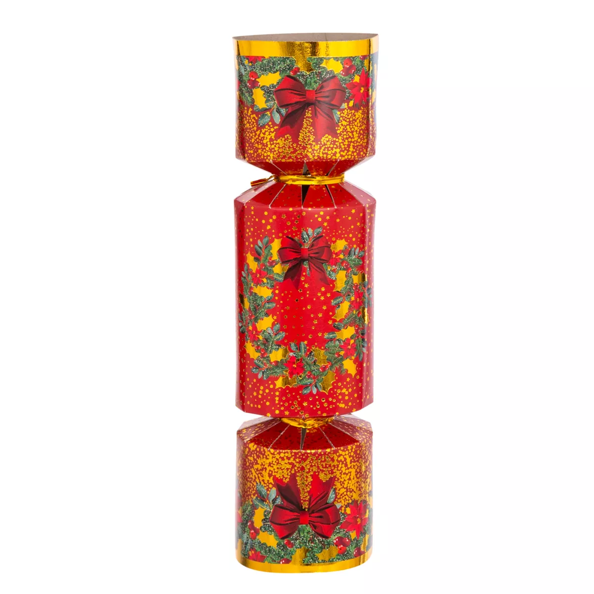 Lote de 6 crackers de Navidad Festividades Rojo y Blanco
