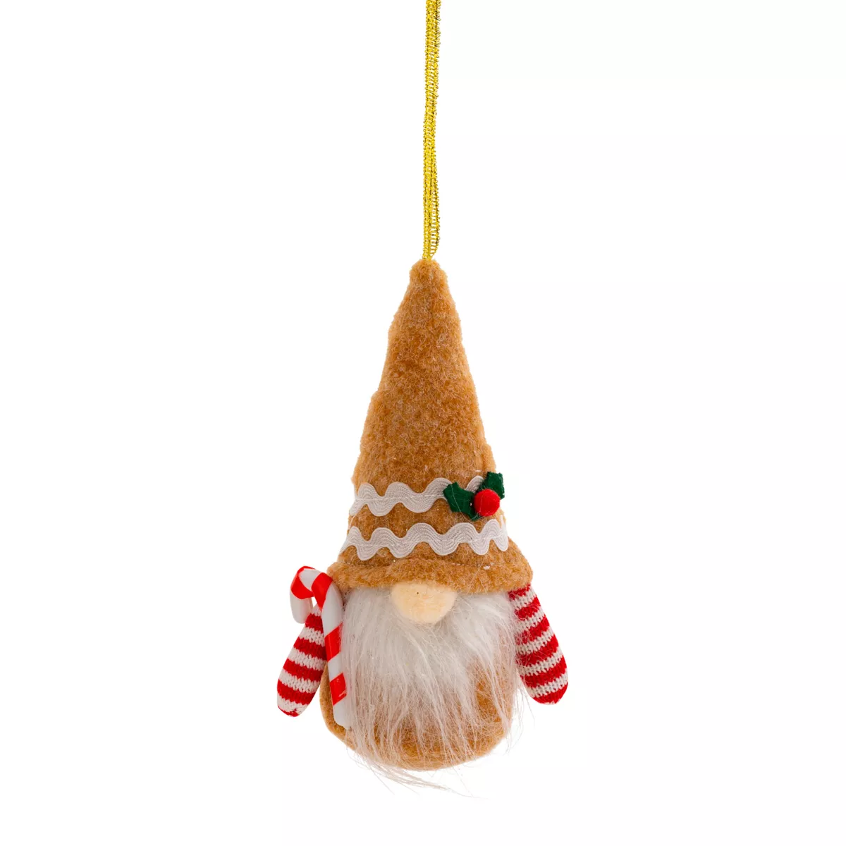 Sospensione di Natale (H14 cm) Folletto goloso Marrone chiaro