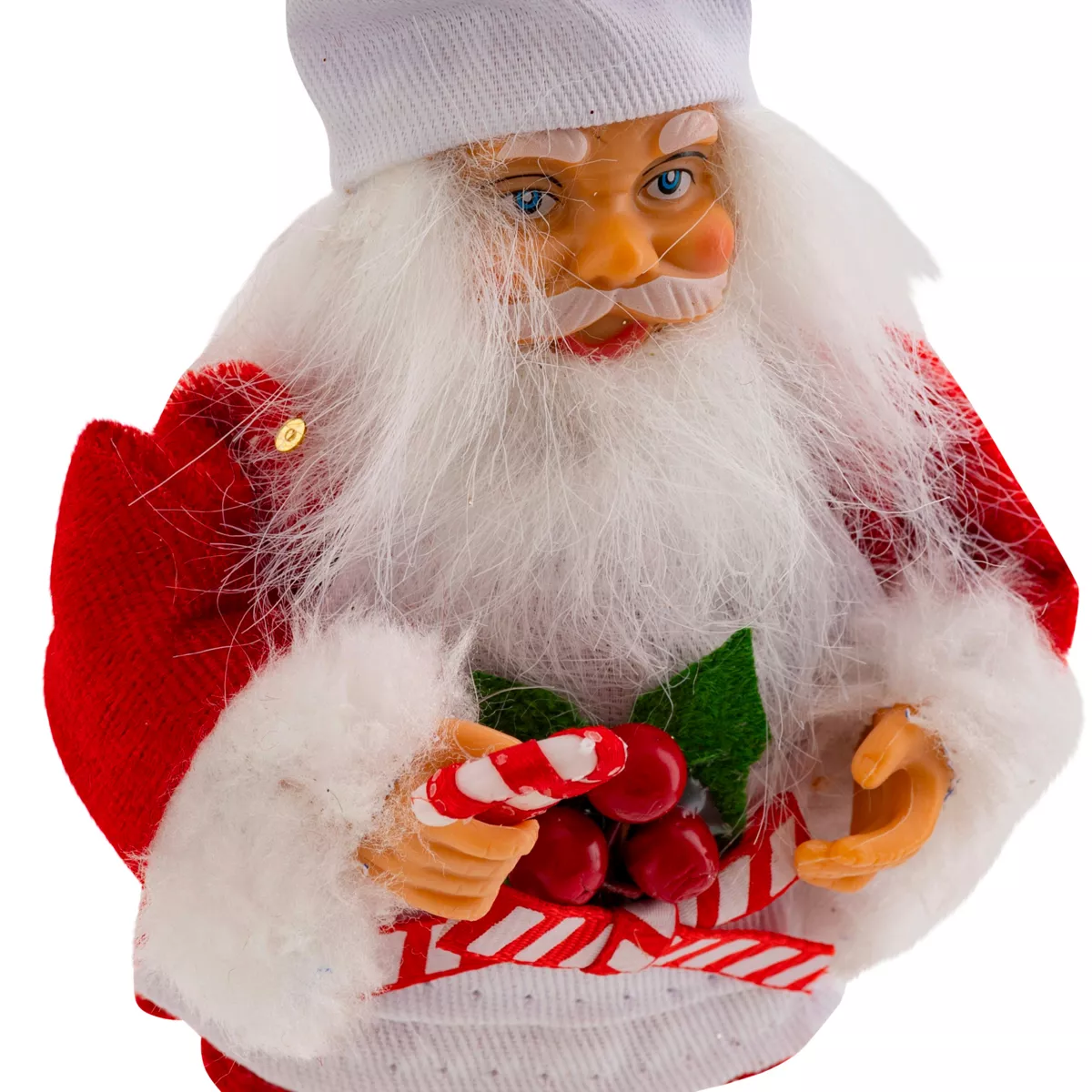 Decorazione Natalizia Sospesa (H13 cm) Babbo Natale Pasticcere Rosso e Bianco