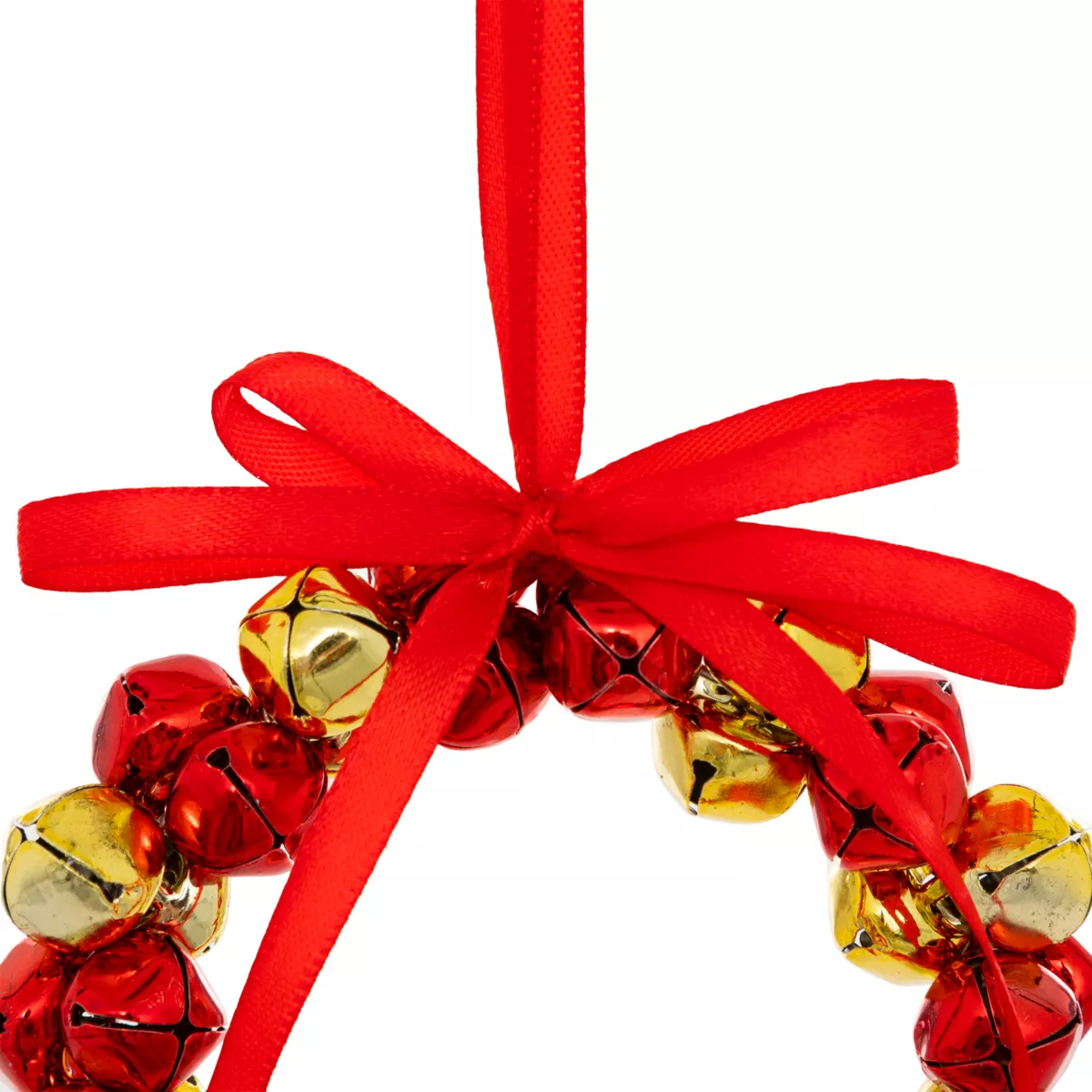 Sospensione natalizia in metallo (D10,5 cm) Campanelli Rosso