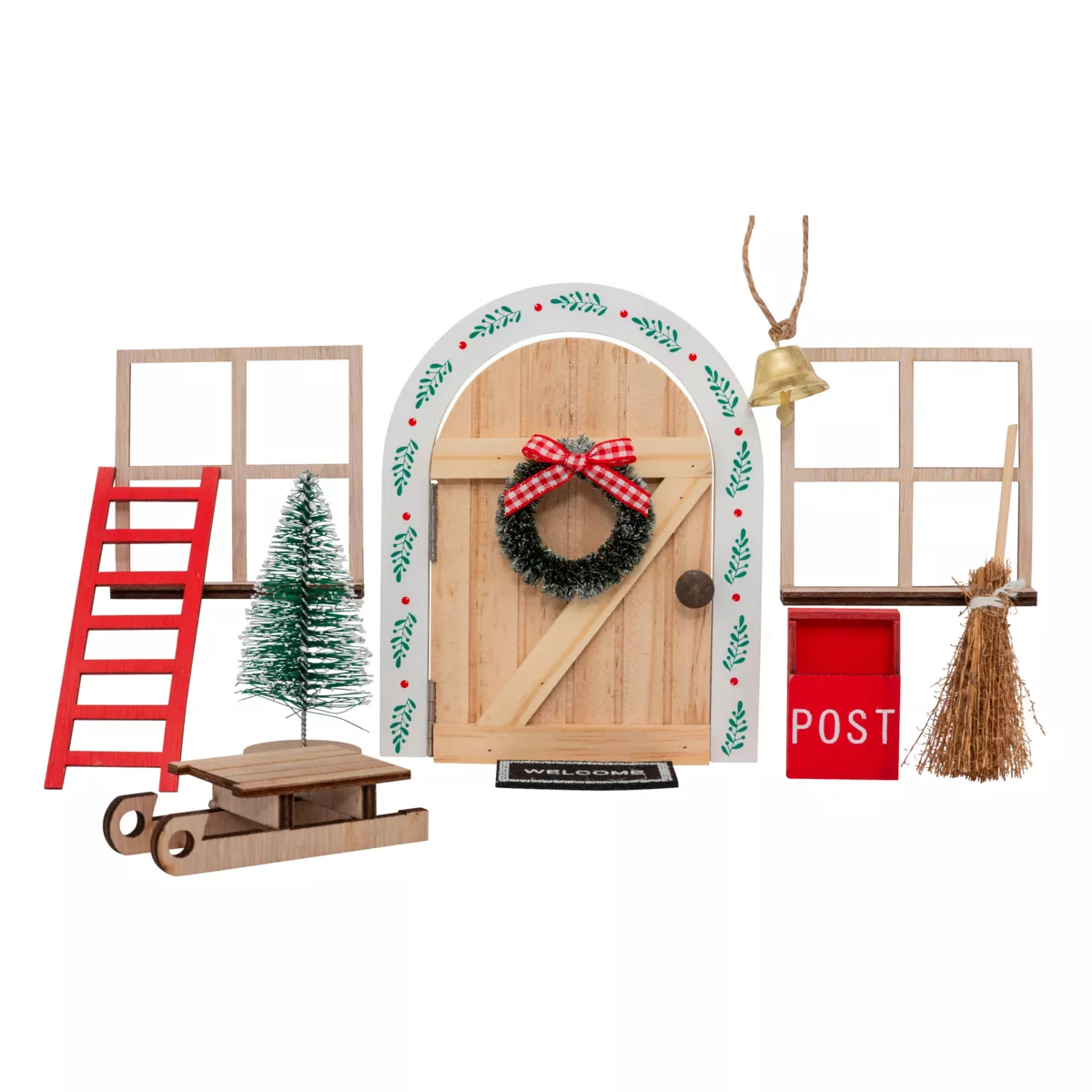 Set di 10 accessori decorativi in legno (H17 cm) Country House Multicolore
