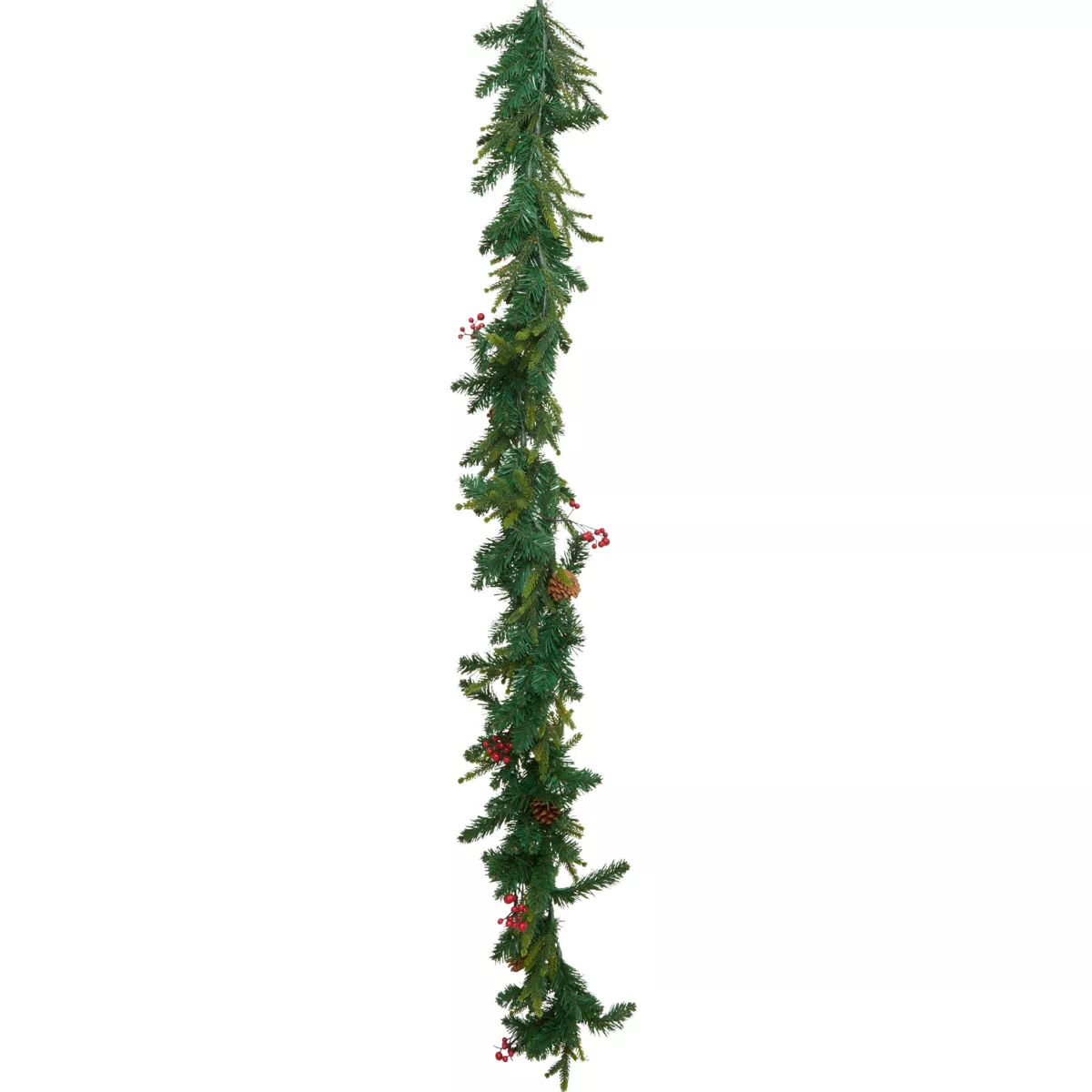 ghirlanda luminosa per albero di Natale a pile (180 cm) Wister con bacche e pigne