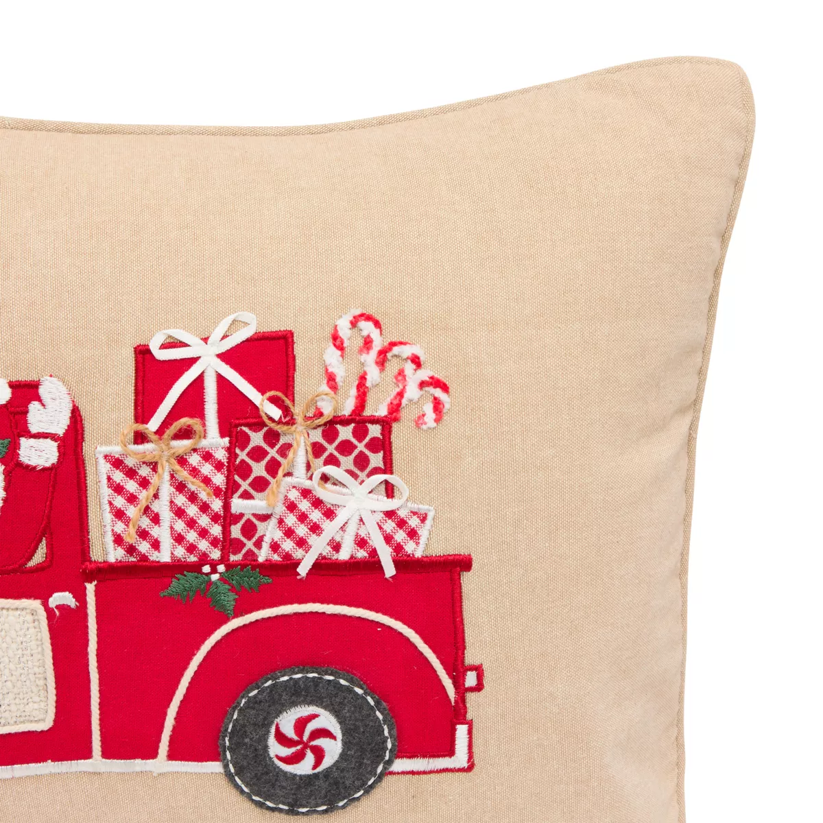 COUSSIN VOITURE père noel  39X59CM rouge