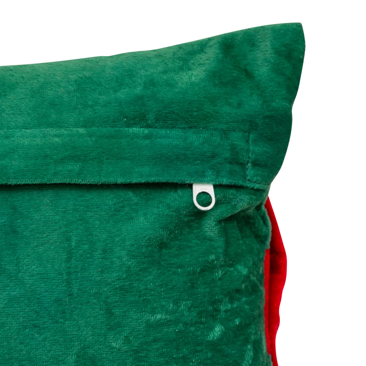 Cuscino di Natale rettangolare (30 x 50 cm) Fiocco in velluto Rosso e verde
