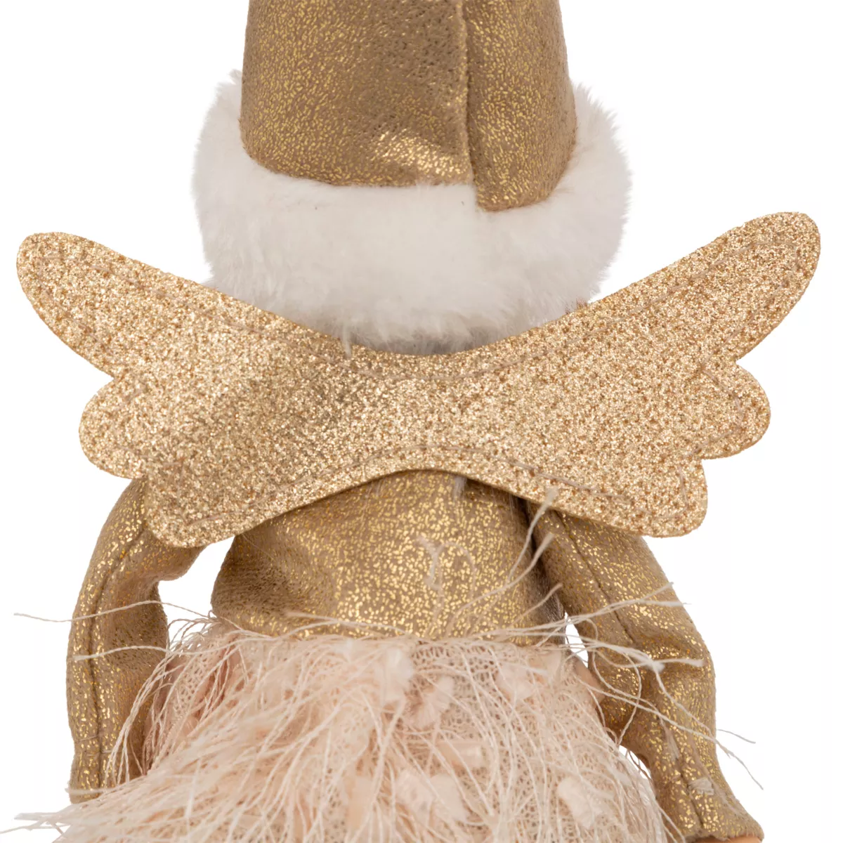 Leuchtender Weihnachtsengel mit Batteriebetrieb (H32 cm) Goldene Mondlichtfee