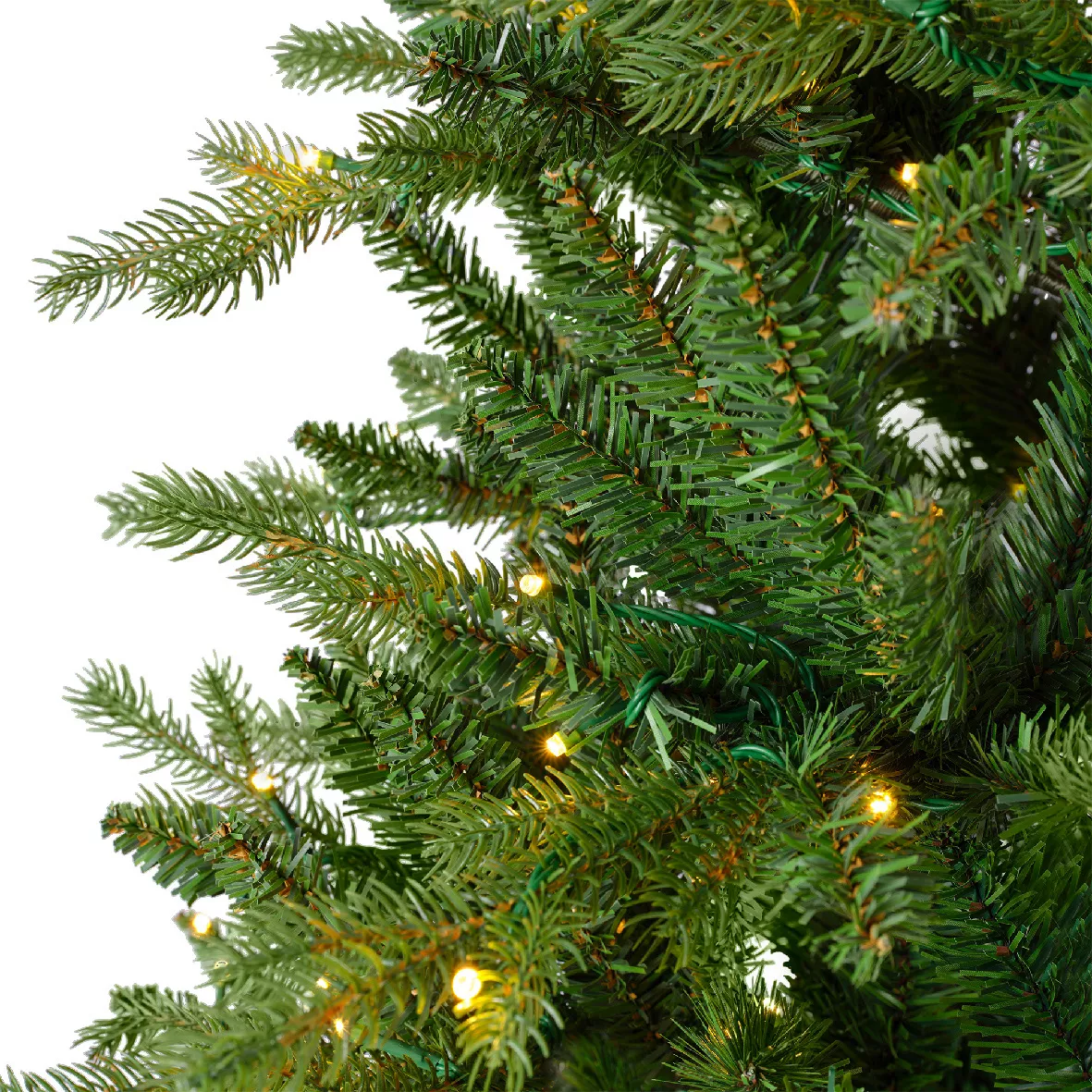 Albero di Natale artificiale luminoso 430 LED (H210 cm) Allix Verde abete